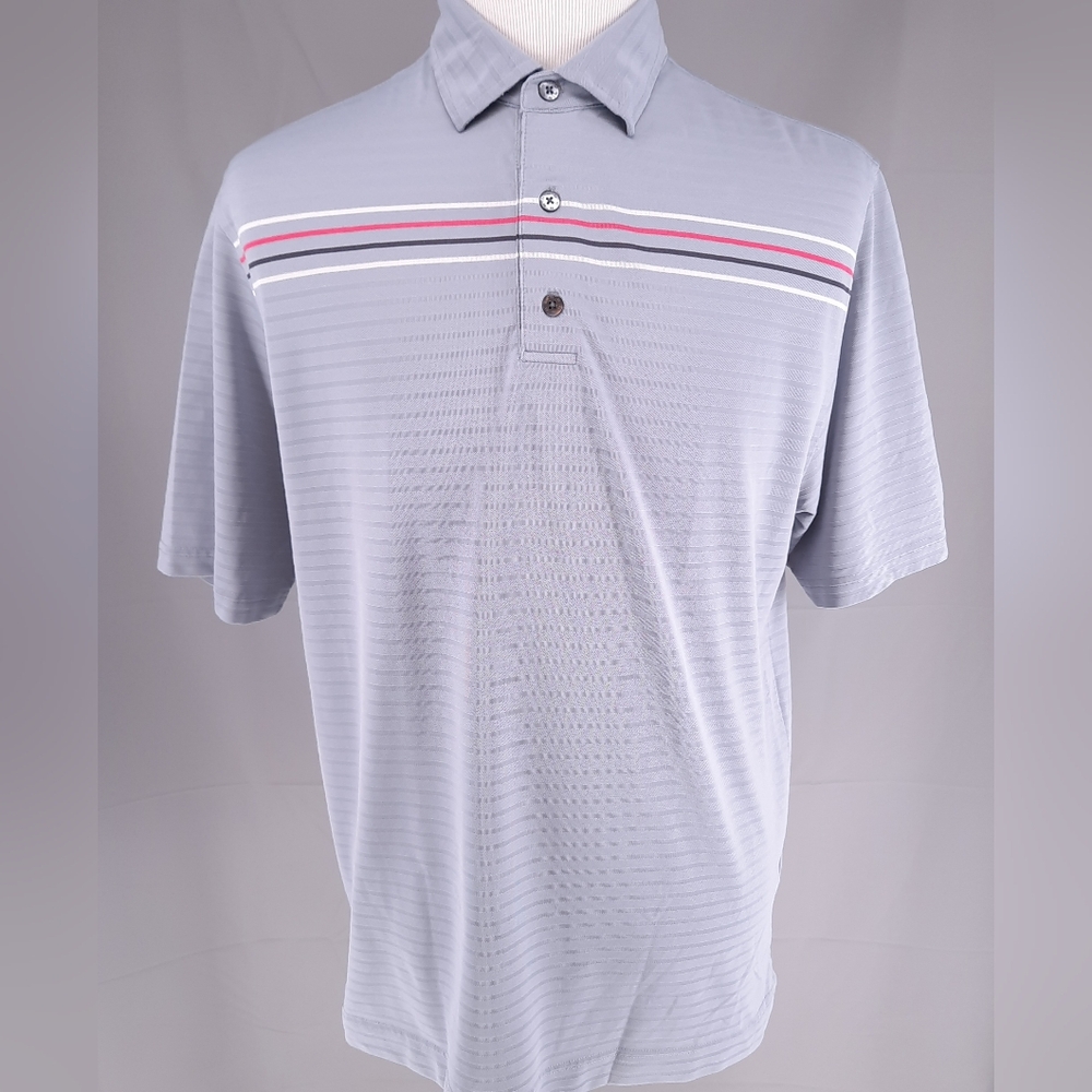 Footjoy Silverhorn Golf Course Grey Polo Golf Shirt Men's Large Short Sleeve FJ